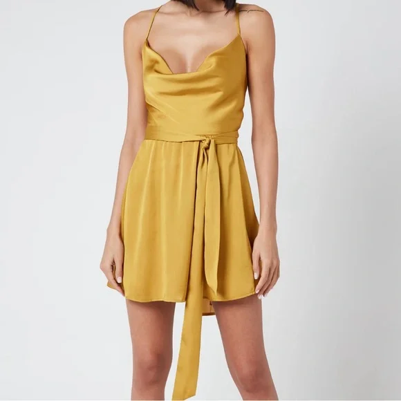 free people gold silk dress Free People Women’s Good Company Slip Dress NWT, Size Small